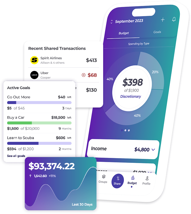 Piere budget tracker app with net worth, goals, personal finance insights