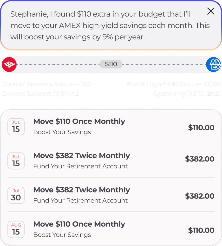 Automated savings plan insight