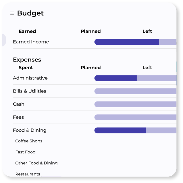 Monthly budget